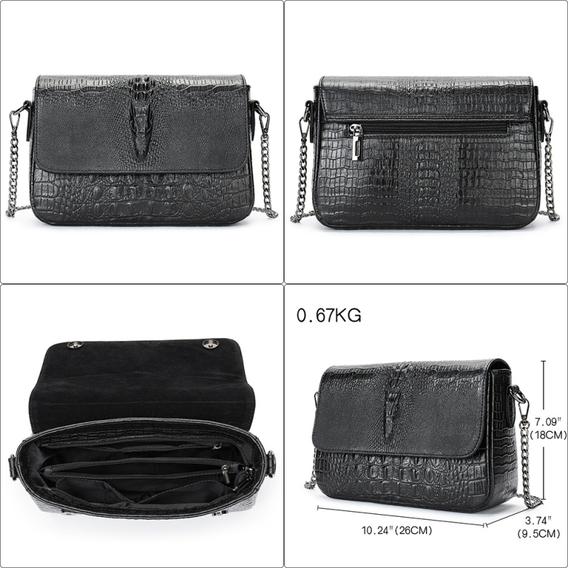 Amazon NIUCUNZH Dámska taška Nová hovädzia koža s krokodílím vzorom Malá štvorcová taška Charakteristická módna univerzálna crossbody taška cez rameno