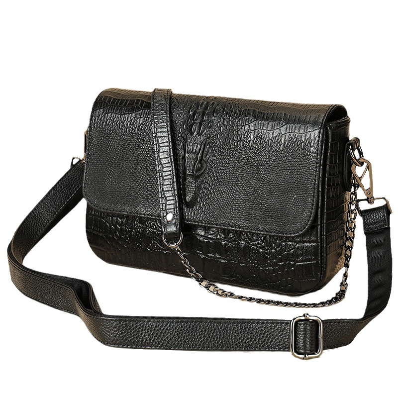 Amazon NIUCUNZH Dámska taška Nová hovädzia koža s krokodílím vzorom Malá štvorcová taška Charakteristická módna univerzálna crossbody taška cez rameno