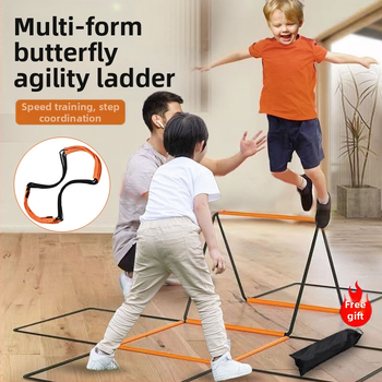 Multifunkcionális sportérzékeny létra pillangó agilis létra gyermekek fitnesz rögzített létra foci edző kötéllétra