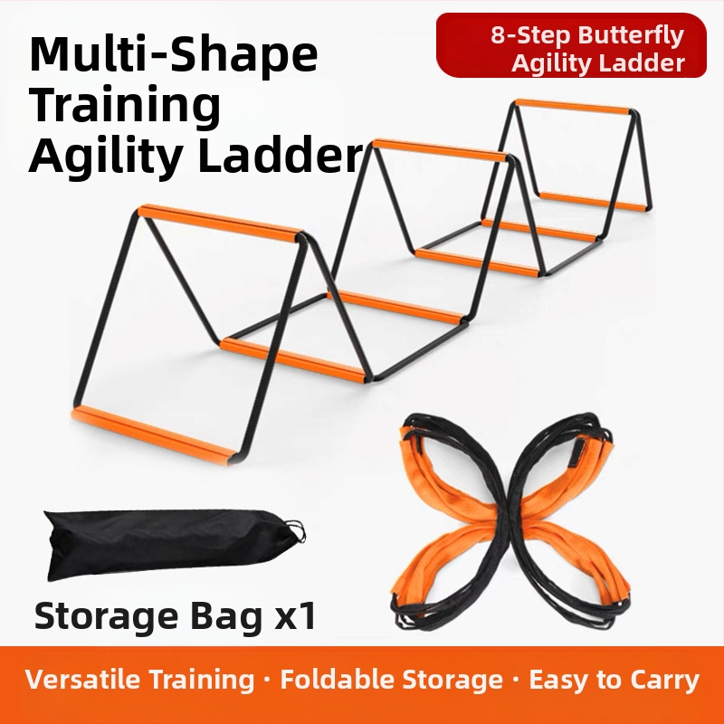 Multifunkcionális sportérzékeny létra pillangó agilis létra gyermekek fitnesz rögzített létra foci edző kötéllétra