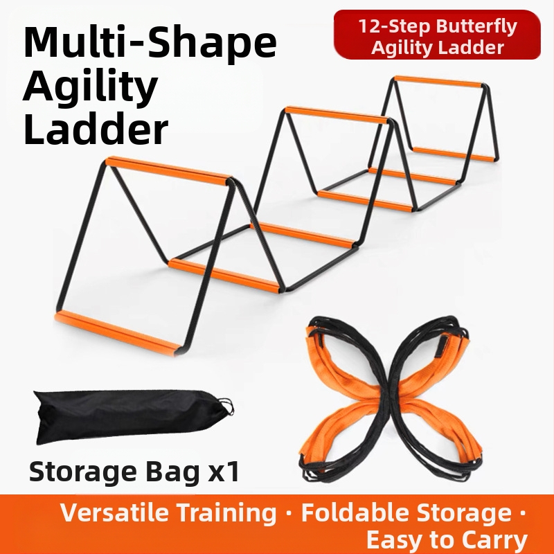 Multifunkcionális sportérzékeny létra pillangó agilis létra gyermekek fitnesz rögzített létra foci edző kötéllétra