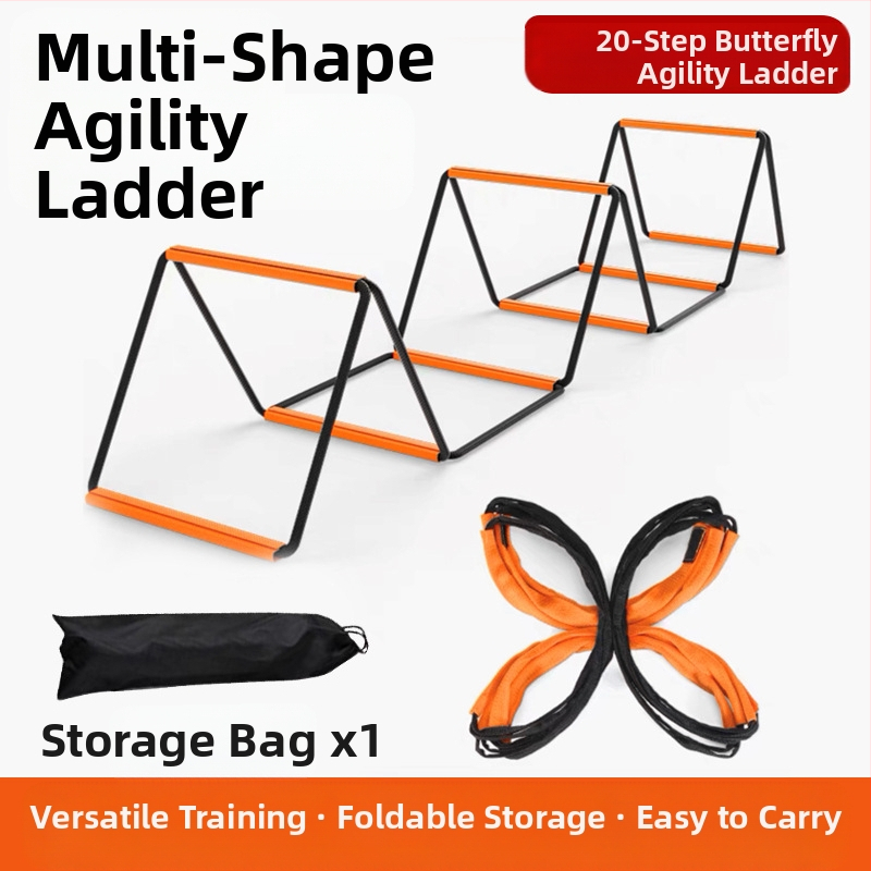 Multifunkcionális sportérzékeny létra pillangó agilis létra gyermekek fitnesz rögzített létra foci edző kötéllétra