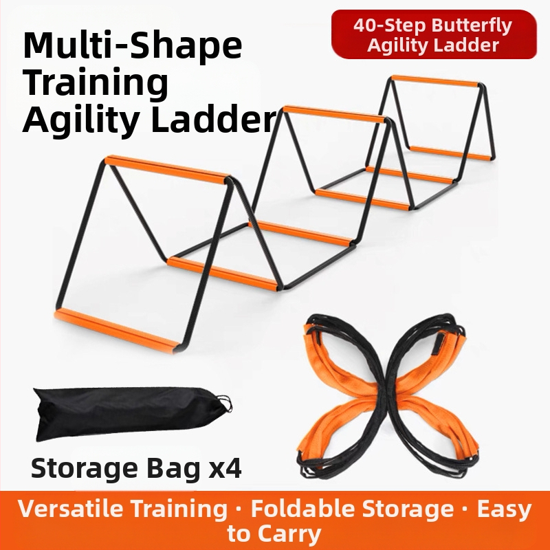 Multifunkcionális sportérzékeny létra pillangó agilis létra gyermekek fitnesz rögzített létra foci edző kötéllétra