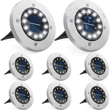 Ηλιακά θαμμένα φώτα Εξωτερικά φώτα γκαζόν Διακοσμητικά φώτα Φω\'τα ατμόσφαιρας αυλής από ανοξείδωτο χάλυβα Διακόσμηση αυλής