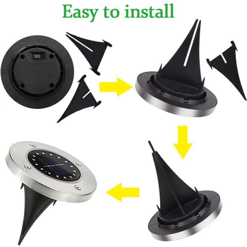 Napelemes földbe süllyesztett lámpák kültéri gyeplámpák dekoratív lámpák rozsdamentes acél udvari hangulatvilágítás udvari dekoráció