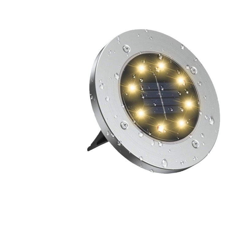 Napelemes földbe süllyesztett lámpák kültéri gyeplámpák dekoratív lámpák rozsdamentes acél udvari hangulatvilágítás udvari dekoráció