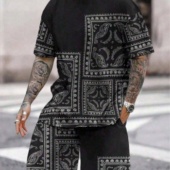 Vintage lühikesed püksid, meeste lühikeste varrukatega T-särk, suvine mood, uued vabaaja lühikesed püksid, kaheosalised meeste ME2-MA1