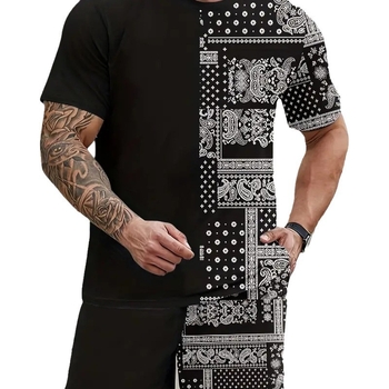 Vintage lühikesed püksid, meeste lühikeste varrukatega T-särk, suvine mood, uued vabaaja lühikesed püksid, kaheosalised meeste ME2-MA1