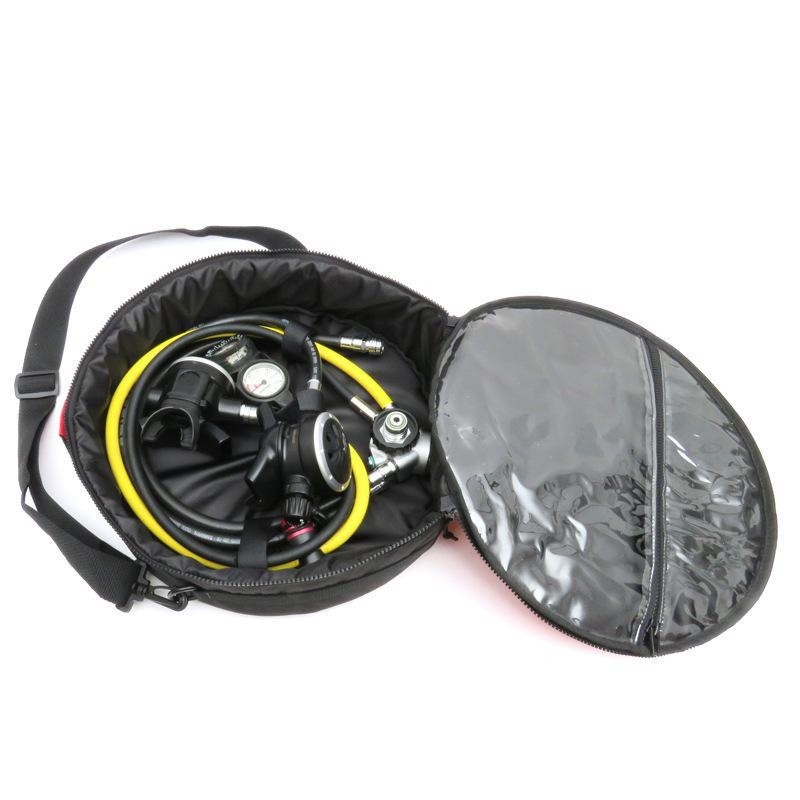 Sukeldumisvarustuse kott, ümmargune nailonist, lööke neelav vahtplastist reguleeritav kott, õlarihmaga, kaasaskantav, 1. klassi peakott