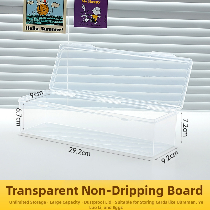 Négyzet alakú kis kártyatároló doboz, átlátszó felhajtható tetejű Yu-Gi-Oh kártyatároló doboz, hosszú Ultraman kártyatároló doboz