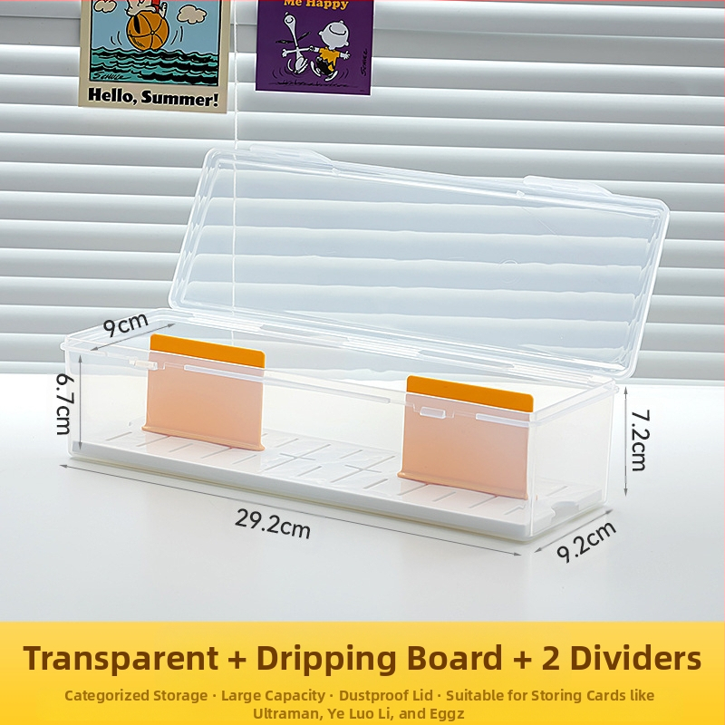 Négyzet alakú kis kártyatároló doboz, átlátszó felhajtható tetejű Yu-Gi-Oh kártyatároló doboz, hosszú Ultraman kártyatároló doboz