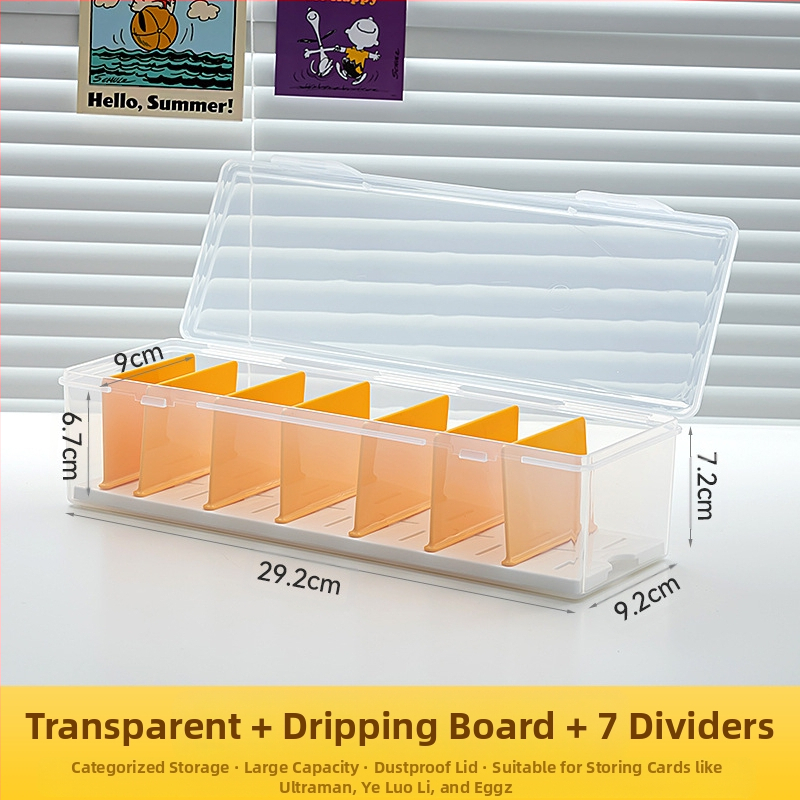 Négyzet alakú kis kártyatároló doboz, átlátszó felhajtható tetejű Yu-Gi-Oh kártyatároló doboz, hosszú Ultraman kártyatároló doboz