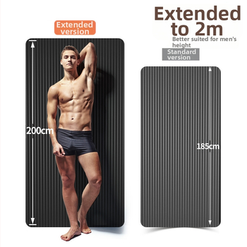 Meeste treeningmatt algajatele, joogamatt, paksendatud, laiendatud, pikk, libisemiskindel, spordijoogamatt, libisemiskindel kodu