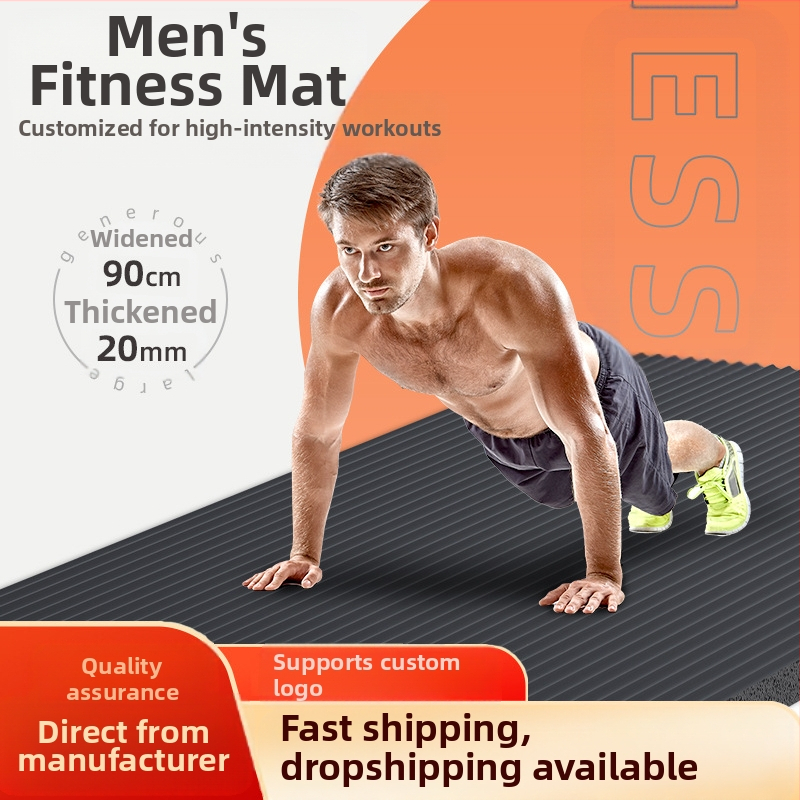 Meeste treeningmatt algajatele, joogamatt, paksendatud, laiendatud, pikk, libisemiskindel, spordijoogamatt, libisemiskindel kodu
