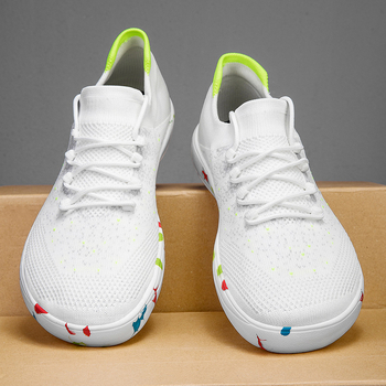 Határokon átnyúló tavaszi és nyári plusz méretű 48-as széles fejű, széles tenyérrel rendelkező férfi túracipők, lezser zoknicipők, új, divatos férfi repülő szövésű sportcipők