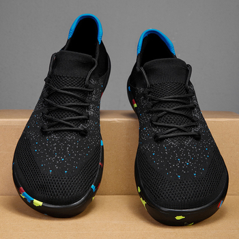 Határokon átnyúló tavaszi és nyári plusz méretű 48-as széles fejű, széles tenyérrel rendelkező férfi túracipők, lezser zoknicipők, új, divatos férfi repülő szövésű sportcipők