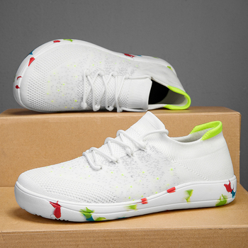 Határokon átnyúló tavaszi és nyári plusz méretű 48-as széles fejű, széles tenyérrel rendelkező férfi túracipők, lezser zoknicipők, új, divatos férfi repülő szövésű sportcipők