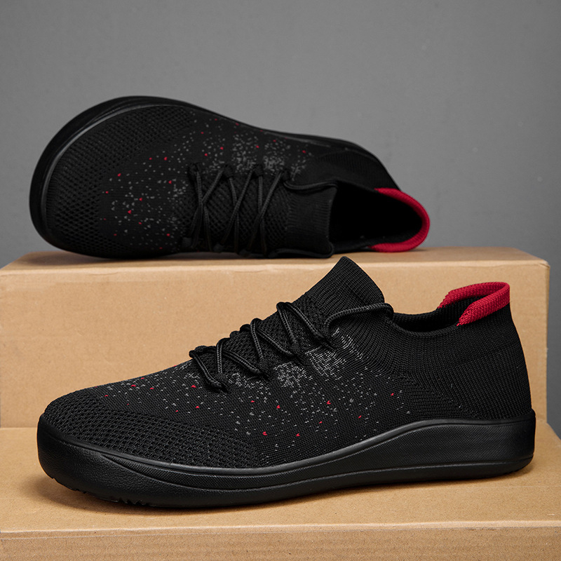 Határokon átnyúló tavaszi és nyári plusz méretű 48-as széles fejű, széles tenyérrel rendelkező férfi túracipők, lezser zoknicipők, új, divatos férfi repülő szövésű sportcipők