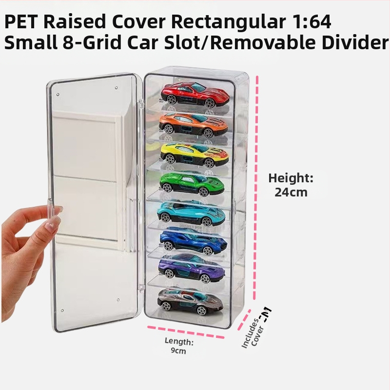 Játékautó modell tárolódoboz vitrin szekrény tároló állvány Tomeka Hot Wheels átlátszó akril tárolódoboz