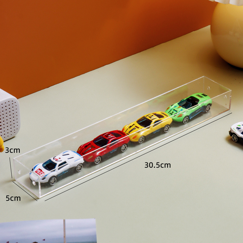 Játékautó modell tárolódoboz vitrin szekrény tároló állvány Tomeka Hot Wheels átlátszó akril tárolódoboz