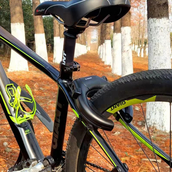 „Cross Border“ dviračio juodas rakto užraktas, didelis užraktas, pasagos formos fiksuotas krabų spaustukas, patogus dviračio užraktas, dviračių reikmenys