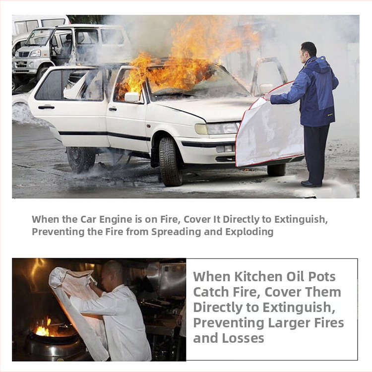 Противопожарно одеяло, одеяло за евакуация от фибростъкло, 1,2 м, домакинско огнеупорно наметало, производител на противопожарно одеяло