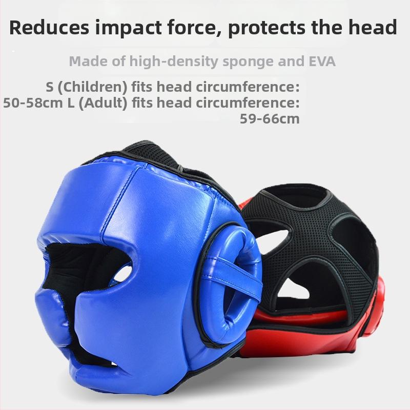 Боксова каска за възрастни и деца, защита за глава за бой, санда, муай тай, състезание по бокс, защитно покритие за глава, маймунско лице, санда, защитна каска