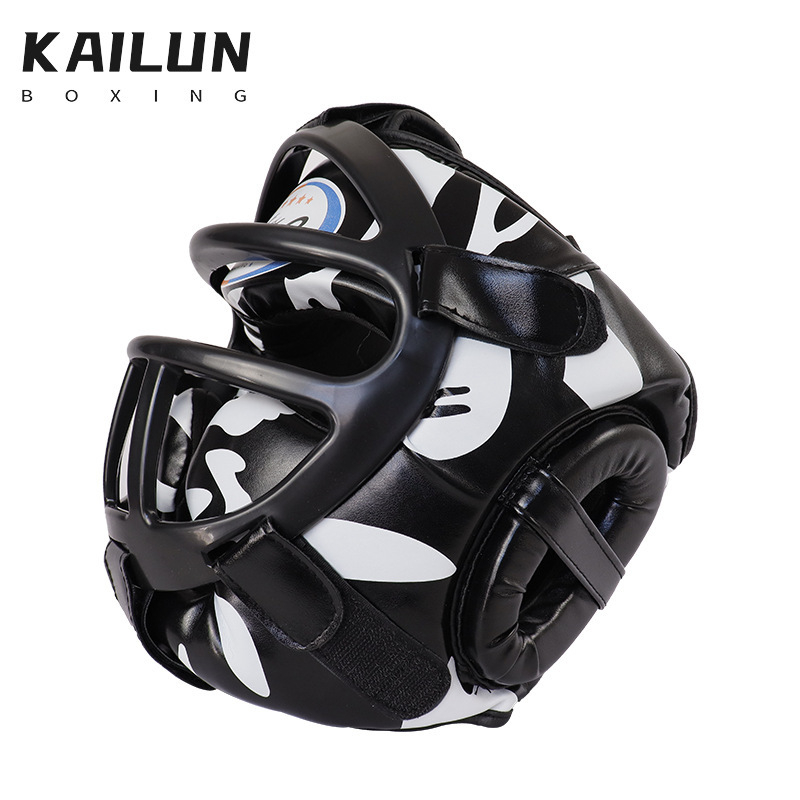 Poksikiiver täiskasvanutele ja lastele, tegelik võitluspea kaitse Sanda Muay Thai poksivõistluspea kaitsekate ahvi näo Sanda kaitsekiiver