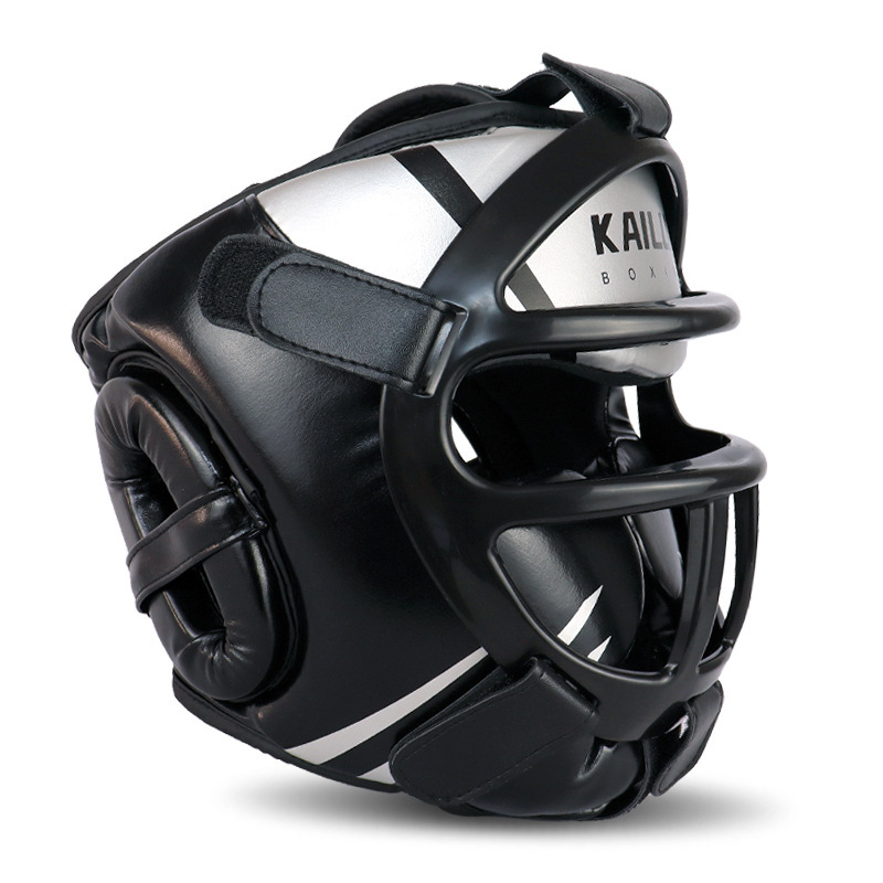 Poksikiiver täiskasvanutele ja lastele, tegelik võitluspea kaitse Sanda Muay Thai poksivõistluspea kaitsekate ahvi näo Sanda kaitsekiiver