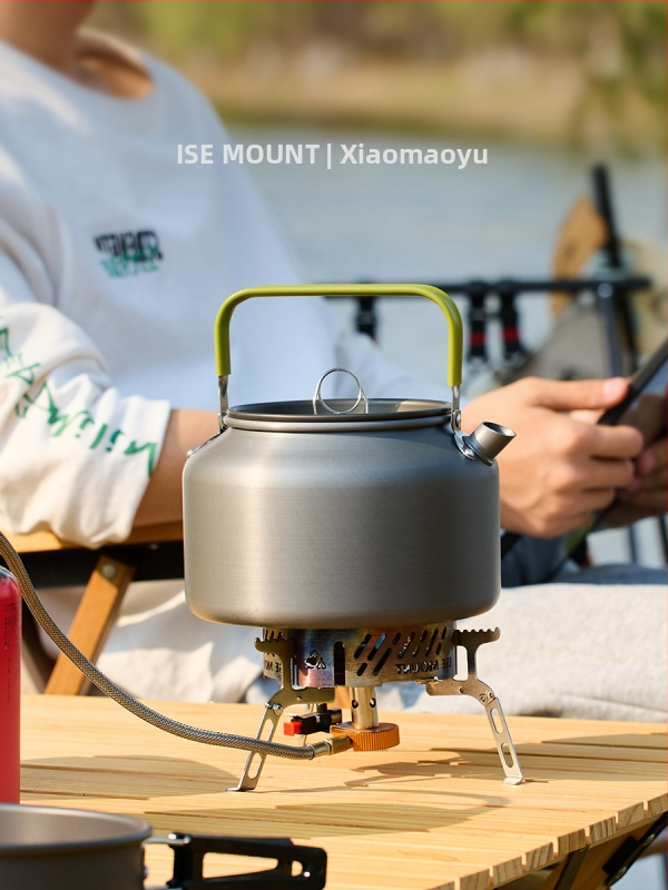 Vonkajšia hliníková zliatinová kanvica na čaj, veľkokapacitná prenosná kempingová kanvica na kávu, ultraľahká cestovná kanvica 1,8 l