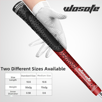 Νέα λαβή μπαστουνιού για σίδερο γκολφ από καουτσούκ, βαμβακερό νήμα, χρώμα αντιολισθητικό, τυπικό, μεσαίο μέγεθος