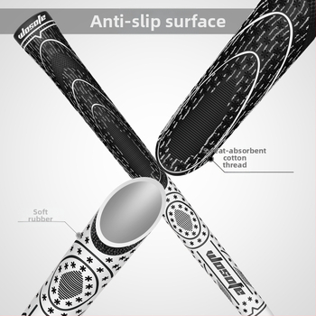 Νέα λαβή μπαστουνιού για σίδερο γκολφ από καουτσούκ, βαμβακερό νήμα, χρώμα αντιολισθητικό, τυπικό, μεσαίο μέγεθος