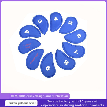 Határokon átnyúló, népszerű, vastag, hagyományos golfütő-védőhuzat 10 ütős védőhuzat digitális egyszerű vasborítással