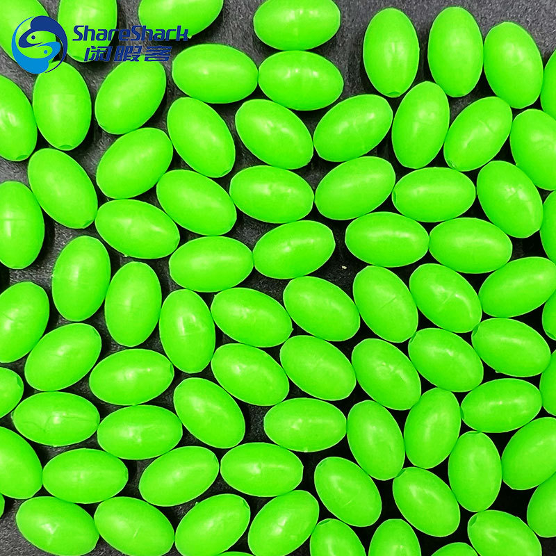 1000 db világító horgászgyöngy horgászfelszerelés-kiegészítők Luya csali mungbab gyöngy ovális műanyag világító gyöngyök