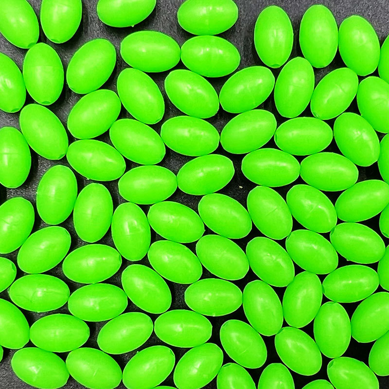 1000 db világító horgászgyöngy horgászfelszerelés-kiegészítők Luya csali mungbab gyöngy ovális műanyag világító gyöngyök