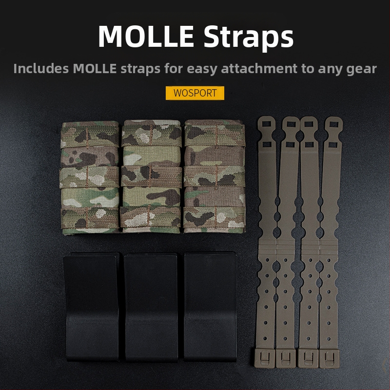 Adaptácia na taktický systém MOLLE WOSPORT FAST Triple 5.56 Clip Pack (High)