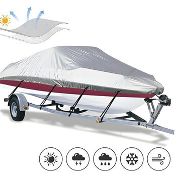 Piiriülene kuum Amazon eBay must paadikate hõbedane jahikate 190T veekindel paadikate V-kujuline paadikate autoriided