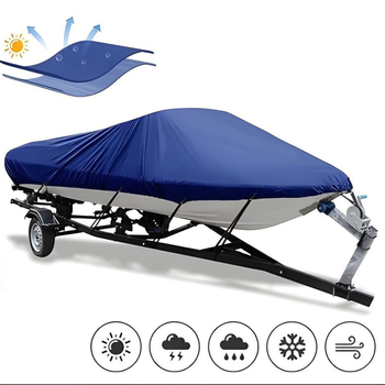 Piiriülene kuum Amazon eBay must paadikate hõbedane jahikate 190T veekindel paadikate V-kujuline paadikate autoriided