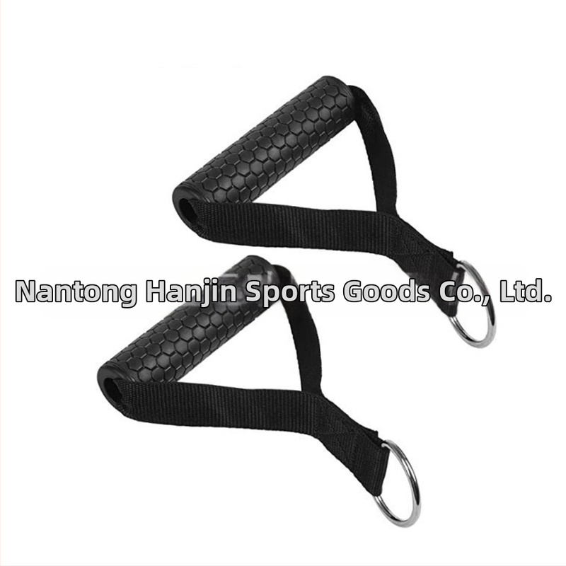 Аксесоари за фитнес оборудване, съдържащи черна платнена чанта, въже за опъване на трицепс, фитнес дръжка, дръжка, фитнес катарама за глезен