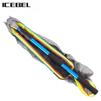 ICEBEL mėlynas aliuminio lydinio greitai sulankstomas kopijavimo tinklas valtims, žvejybai plaustams, žvejybai muselinei žvejybai, didelis trikampis kopijavimo tinklas žvejybai