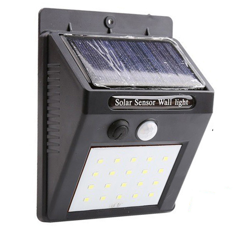 Τετράπλευρη φωτεινή ηλιακή λάμπα 100LED, επαγωγική λάμπα ανθρώπινου σώματος, λάμπα τοίχου, αυλή τοπίου, αδιάβροχη λάμπα δρόμου εξωτερικού χώρου