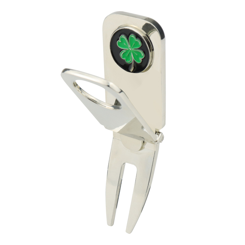 Szivartartó, golf szivargolyóvilla, mágneses szivartartó, zöld villa, négylevelű lóhere színű golyóval