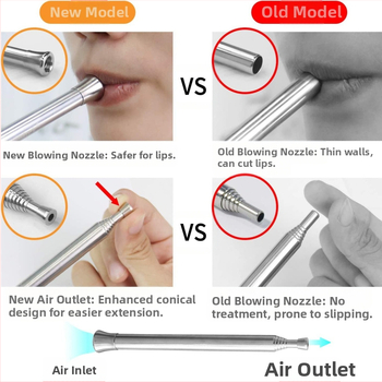 Gyárilag közvetlen új, kétvégű, továbbfejlesztett kültéri kemping hordozható teleszkópos tűzfúvó cső 6 szekciós tűzfúvó cső