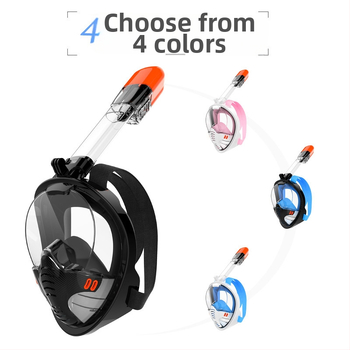 Μάσκα για κολύμβηση με αναπνευστήρα, μάσκα σιλικόνης αναπνοής Three Treasures πλήρους προσώπου, πλήρως στεγνή στολή κατάδυσης, αντι-πνιγμός