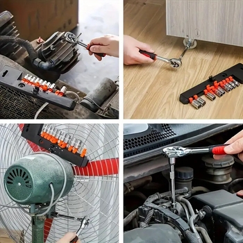 Комплект от 12 малки инструменти за ремонт на автомобили, комплект гаечни ключове, пълен комплект инструменти за хардуер на едро