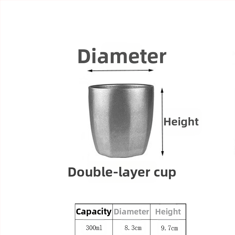 Retro ipari stílusú söröspohár, 304 rozsdamentes acél bögre, háztartási vizespohár, kreatív, kopott, kültéri kempingpohár