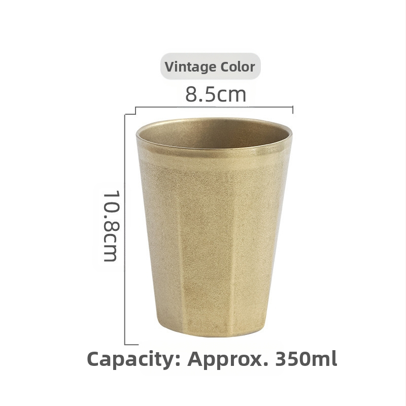 Retro ipari stílusú söröspohár, 304 rozsdamentes acél bögre, háztartási vizespohár, kreatív, kopott, kültéri kempingpohár