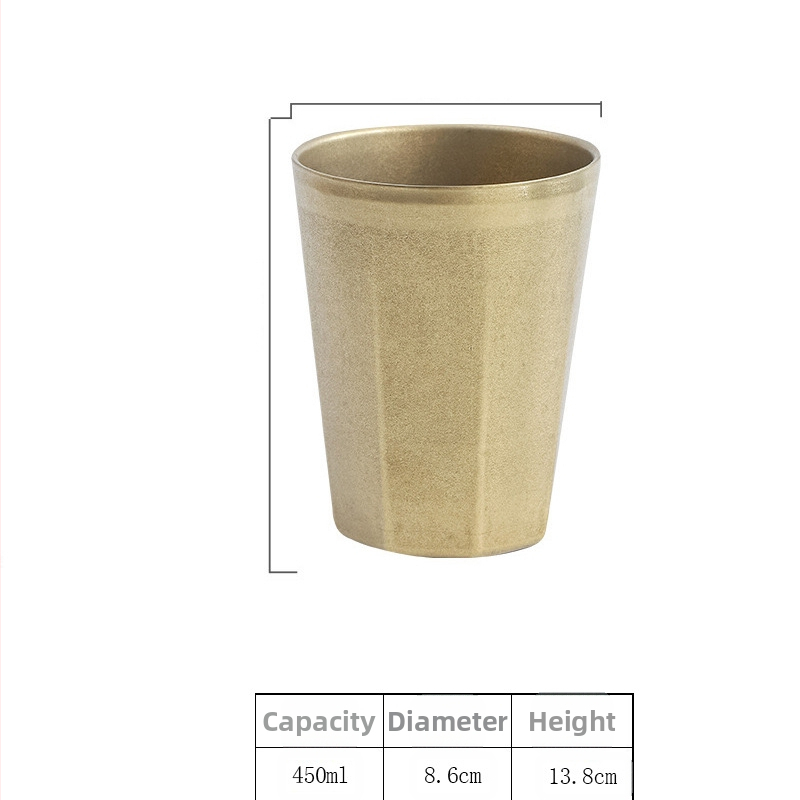 Retro ipari stílusú söröspohár, 304 rozsdamentes acél bögre, háztartási vizespohár, kreatív, kopott, kültéri kempingpohár