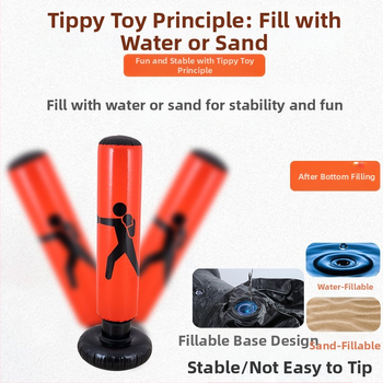 Νέο δερμάτινο φουσκωτό κολόνα πυγμαχίας με εντυπωσιακή στήλη, παιδικό κάθετο κολόνα πυγμαχίας, παιχνίδι αερισμού γυμναστικής