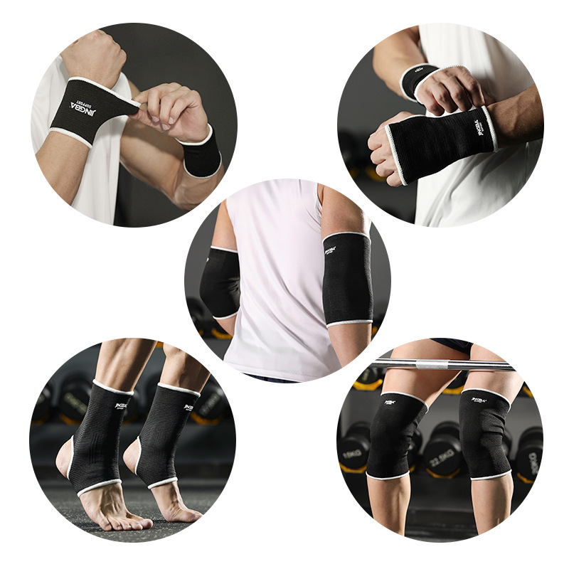 JINGBA sportinės apsaugos kombinuotas kelio apsaugas alkūnės apsaugas kvėpuojantis lauko jojimo krepšinio riešo apsaugos gamyklos didmeninė prekyba